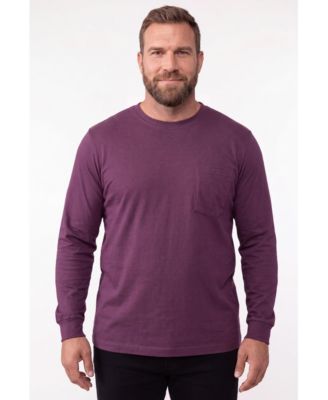 Men's by KingSize Heavyweight Crewneck Long-Sleeve Pocket T-Shirt