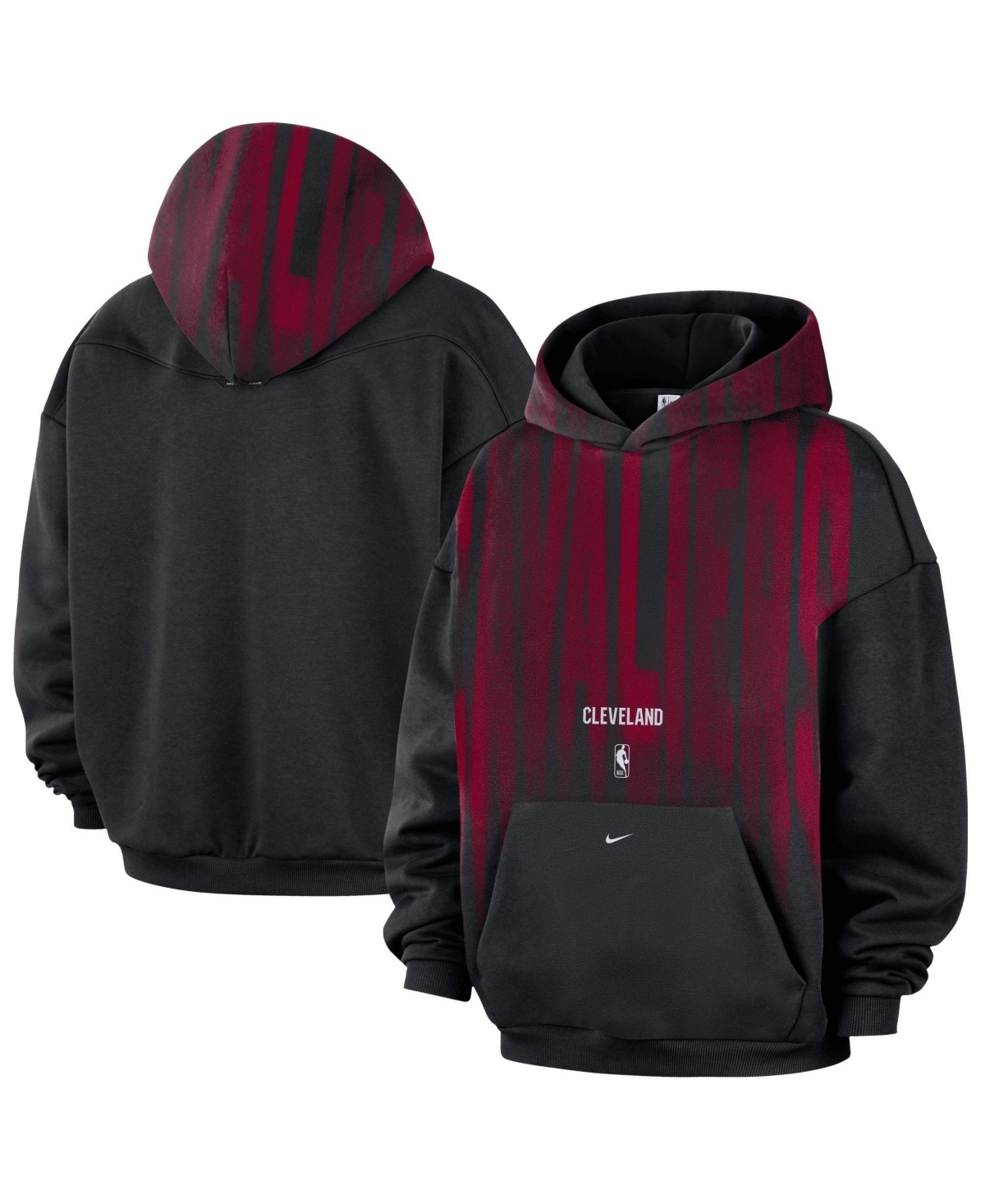 Nike Men's Black, White Cleveland Cavaliers 2026 Game Theather Fleece Hoodie - Black, White
