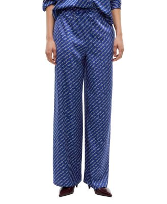 Women's Fluid Pull-on Wide-Leg Printed Pants