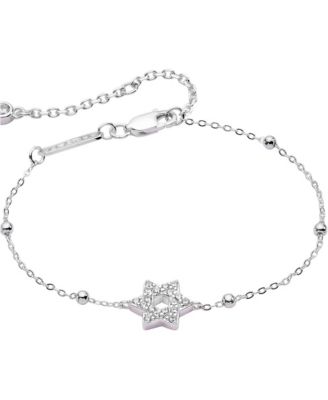 Divine Guides Crystal Pave Star of David Adjustable Bracelet