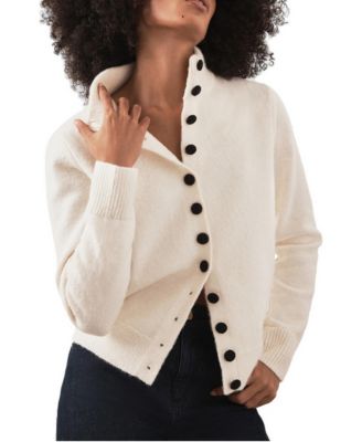 Women's Funnel Neck Fitted Cardigan