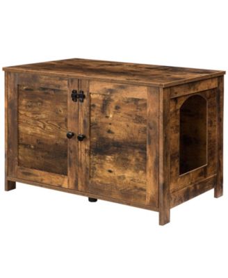 Hidden Compartment Cat Litter Box Cabinet for Indoor Home Storage