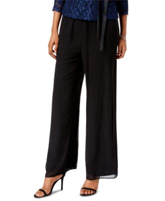 Petite Chiffon Palazzo Pants