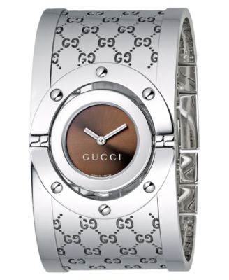 gucci twirl bangle watch