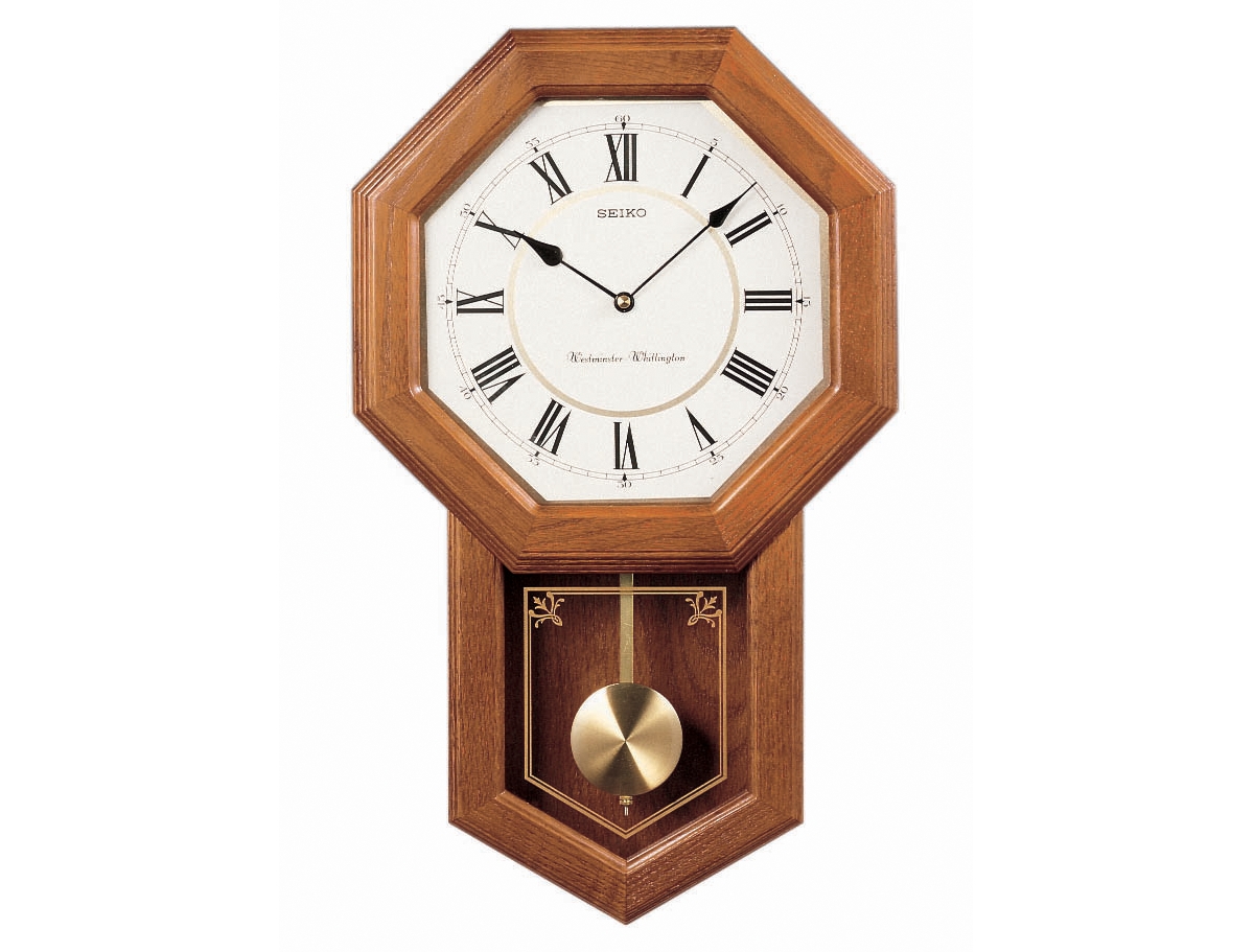 UPC 029665102508 product image for Seiko Oak Wall Clock QXH110BLH | upcitemdb.com