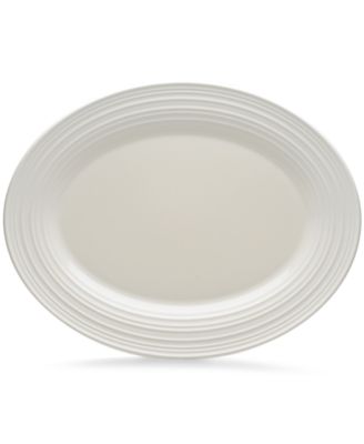 Mikasa - Dinnerware, Swirl White Oval Platter