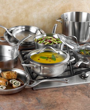 Calphalon Tri-Ply Stainless Steel 13-Piece Cookware Set 1767951 - The  Luxury Home Store