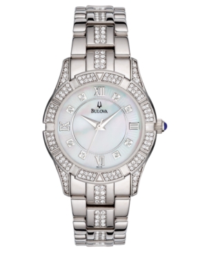 Bulova Women's Silver-Tone Stainless Steel Bracelet Watch 96L116
