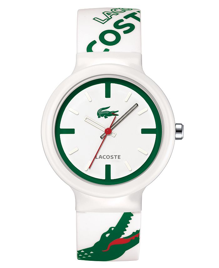 Hula hop amerikansk dollar dynasti Lacoste Watch, White and Green Logo Silicone Strap 2010522 & Reviews -  Macy's