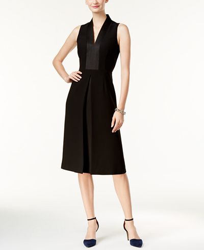 Anne Klein Satin-Trim Dress