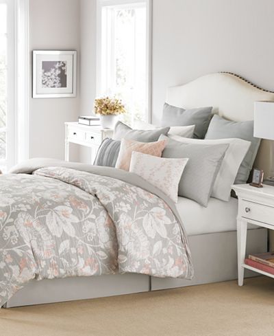 CLOSEOUT! Martha Stewart Collection Shaded Garden 10-Pc. Queen Comforter Set, Created for Macy&#39;s ...