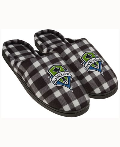 Forever Collectibles Seattle Sounders FC Flannel Slide Slippers