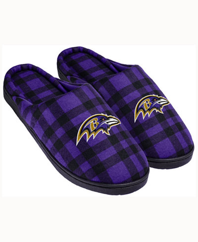 Forever Collectibles Baltimore Ravens Flannel Slide Slippers