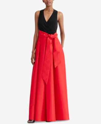 Lauren Ralph Lauren Taffeta-Skirt Ball Gown - Macy's