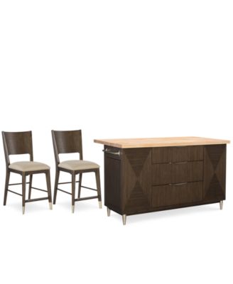 Furniture - Rachael Ray Soho Home Kitchen Island 3-Pc. Set