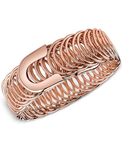 2028 Rose Gold-Tone Belt-Look Multi-Link Bracelet