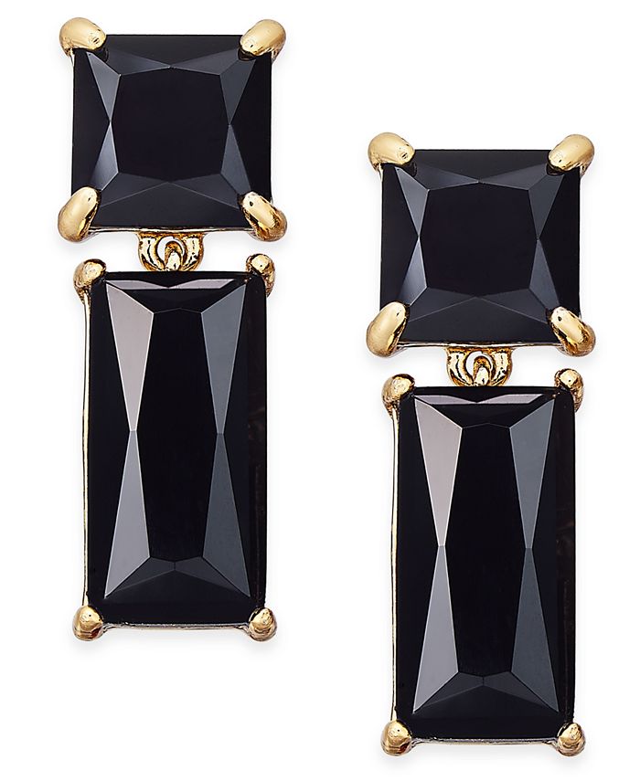 kate spade new york Shine On Gold-Tone Baguette Crystal Earrings & Reviews  - Fashion Jewelry - Jewelry & Watches - Macy's
