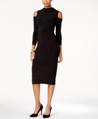 RACHEL Rachel Roy - Cold-Shoulder Midi Dress