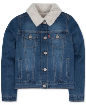 levi's faux fur jean jacket