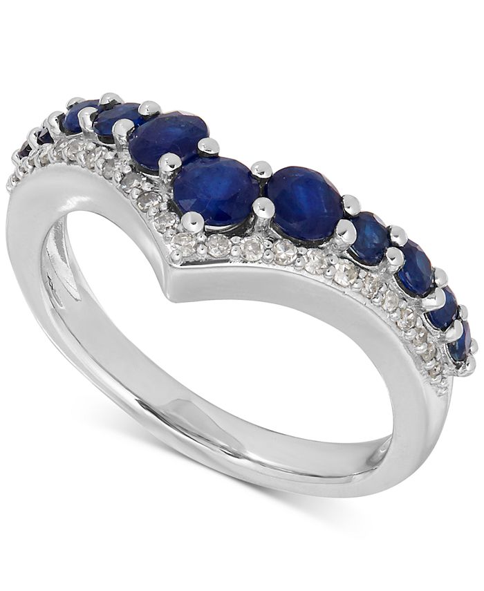 Sapphire chevron ring new arrivals