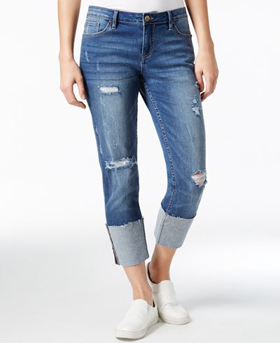 Calvin Klein Jeans Ripped Halsey Wash Boyfriend Jeans - Jeans - Women ...