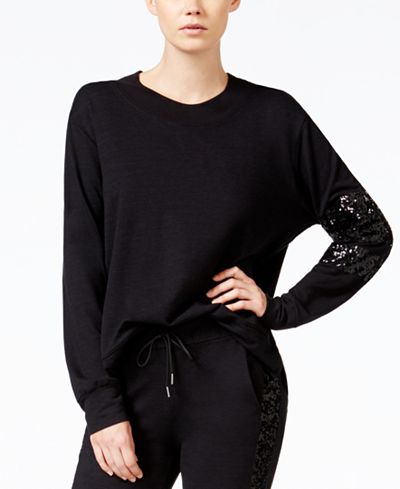 chelsea sky French Terry Sequin-Detail Sweatshirt, Only at Macy's