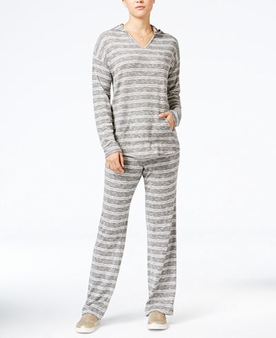 Hippie Rose Juniors' Striped Hoodie & Soft Pants