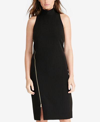 Lauren Ralph Lauren Crepe Zip-Front Dress