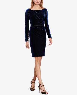 Lauren Ralph Lauren Petite Pleated Velvet Dress - Dresses - Petites ...