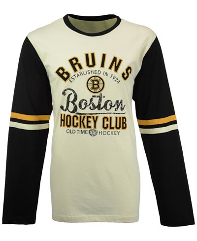 Old Time Hockey Men's Boston Bruins Chisel Long Sleeve T-Shirt