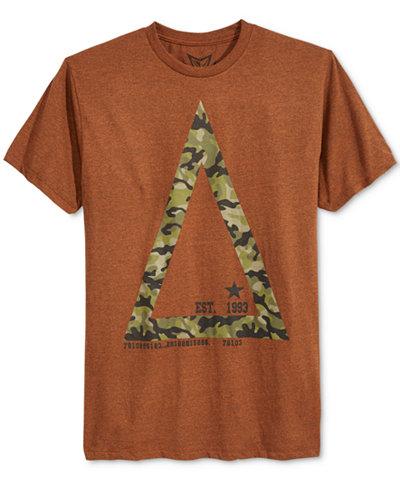 Univibe Men's Graphic-Print with Camo T-Shirt