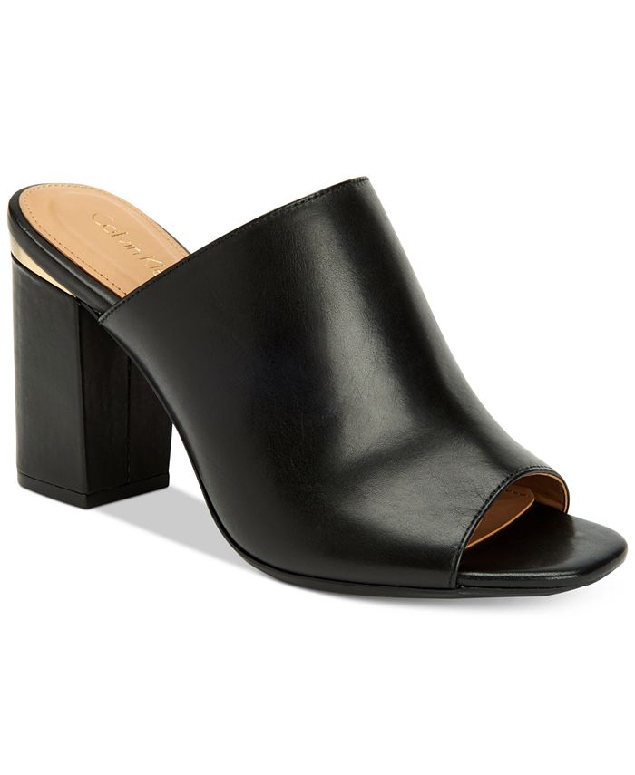 Calvin Klein Women's Cicelle Peep-Toe Mules & Reviews - Mules & Slides -  Shoes - Macy's