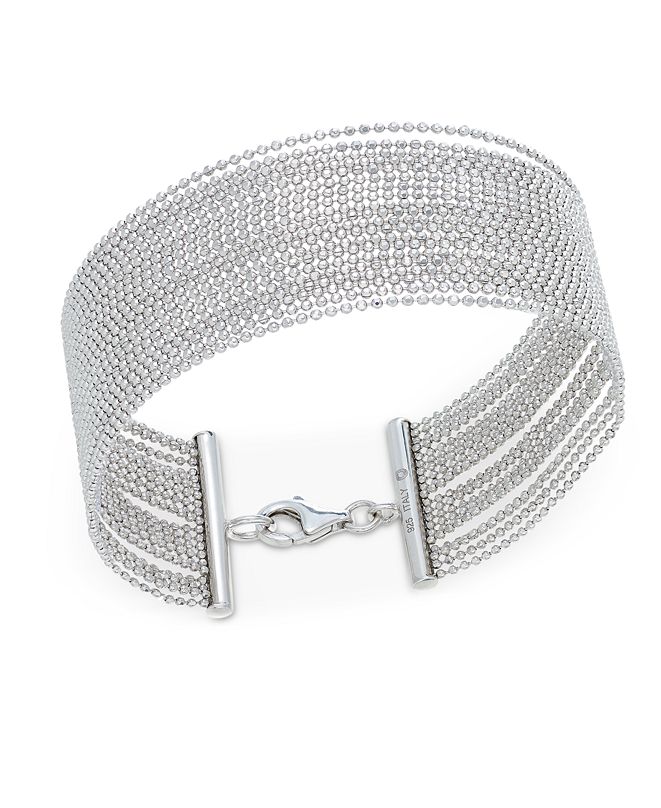Macy's Beaded MultiRow Bracelet in Sterling Silver & Reviews