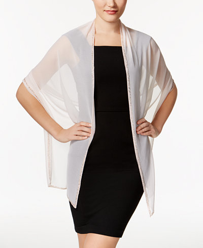INC International Concepts Beaded Border Evening Wrap, Only at Macy's