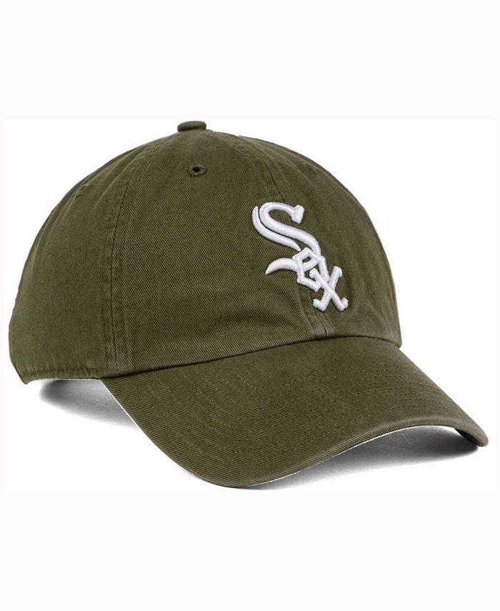 '47 Brand Chicago White Sox Olive White CLEAN UP Cap - Macy's