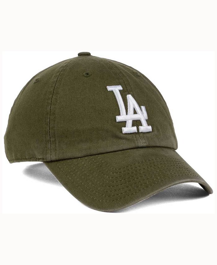'47 Brand Los Angeles Dodgers Olive White CLEAN UP Cap - Macy's