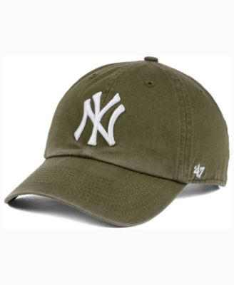 olive green yankees fitted