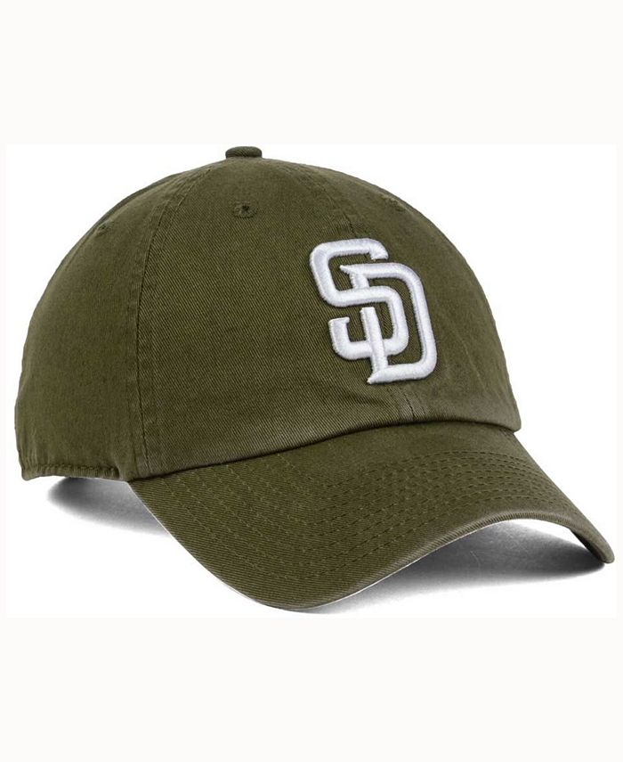 '47 Brand San Diego Padres Olive White CLEAN UP Cap - Macy's