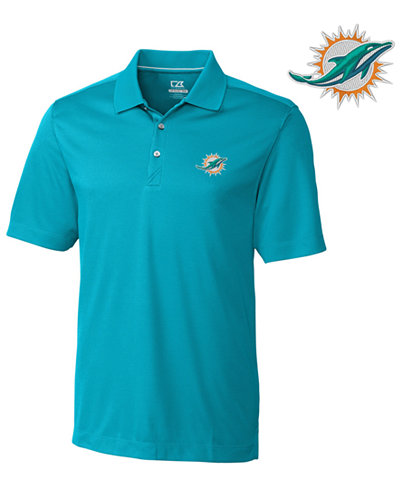 Cutter & Buck Men's Miami Dolphins DryTec Glendale Polo Shirt