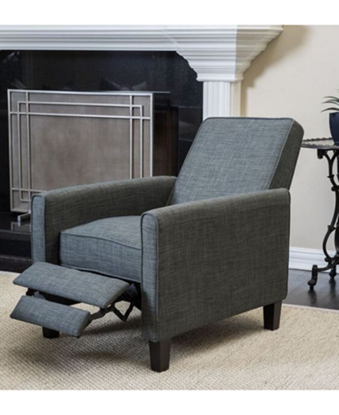 Noble House - Almonte Fabric Recliner Club Chair, Direct Ship