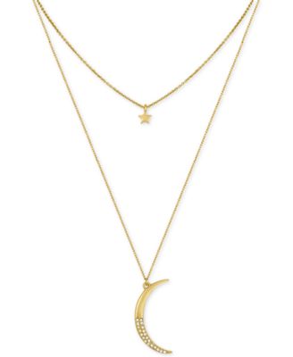RACHEL Rachel Roy - Gold-Tone Moon and Star Layer Pendant Necklace