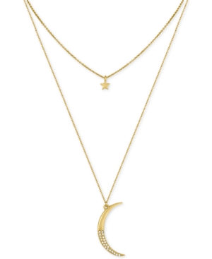 image of Rachel Rachel Roy Gold-Tone Moon and Star Layer Pendant Necklace