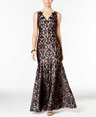 Adrianna Papell Lace Mermaid Gown - Macy's