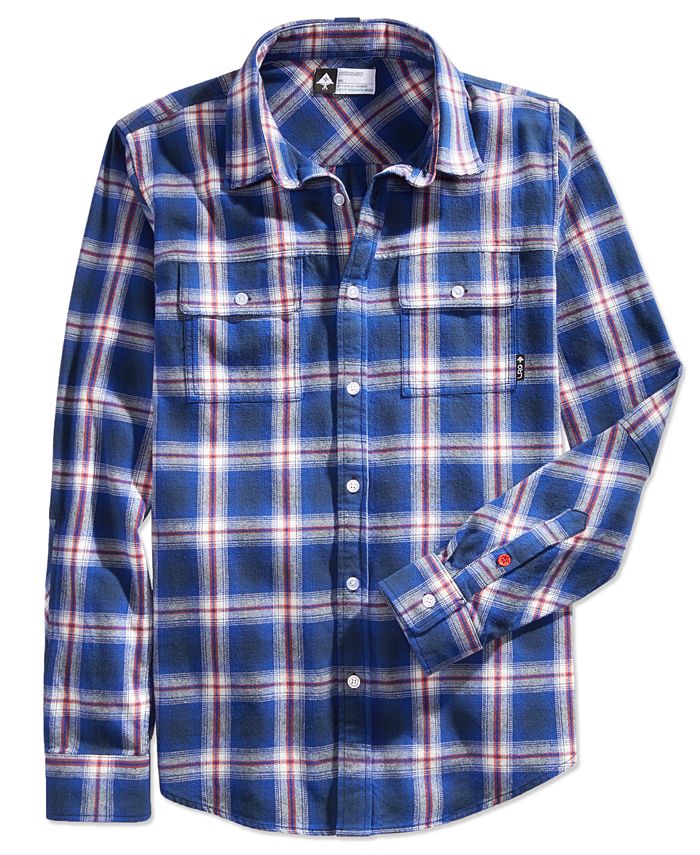 LRG Men's Vice Plaid Flannel Shirt - Macy's