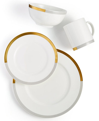 Vera Wang Wedgwood Castillon Gold/Gray Dinnerware Collection