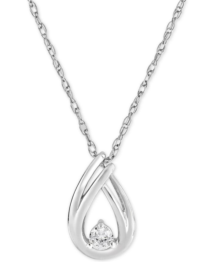 Macys diamond pendant sale clearance