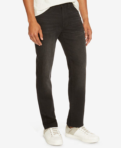 Kenneth Cole Reaction Men's Straight-Fit Black Wash Jeans