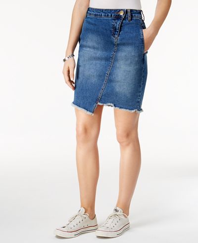 Kut from the Kloth Asymmetrical Denim Skirt