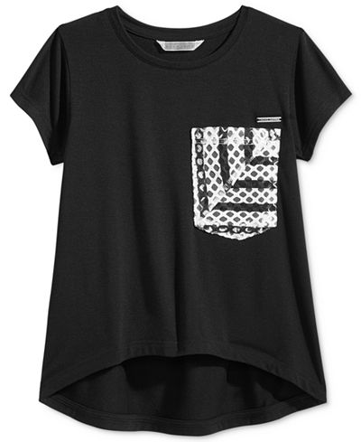 Sean John Lace Pocket T-Shirt, Big Girls (7-16)