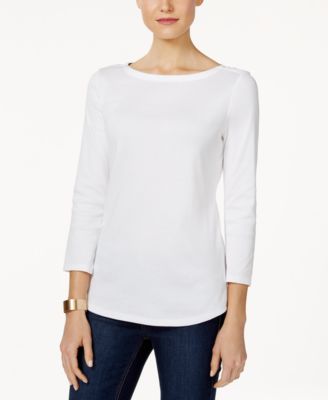 white womens tops macys